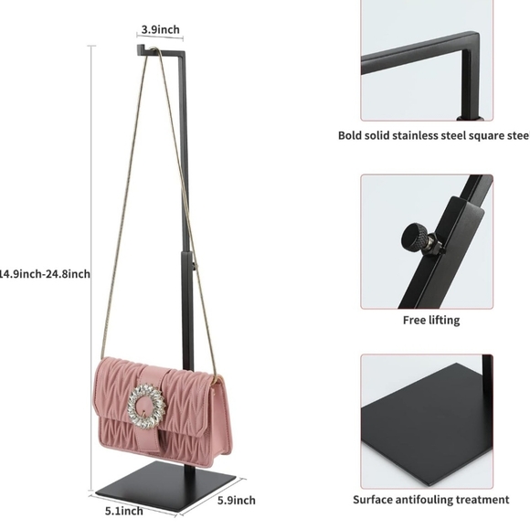 Purse Stand, Black, Stainless Steel, NIB Purse not included 😂 - Picture 1 of 1